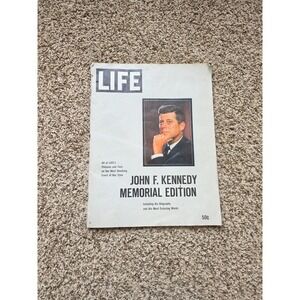 Vintage 1963 LIFE Magazine John F. Kennedy JFK Memorial Edition Biography 50¢